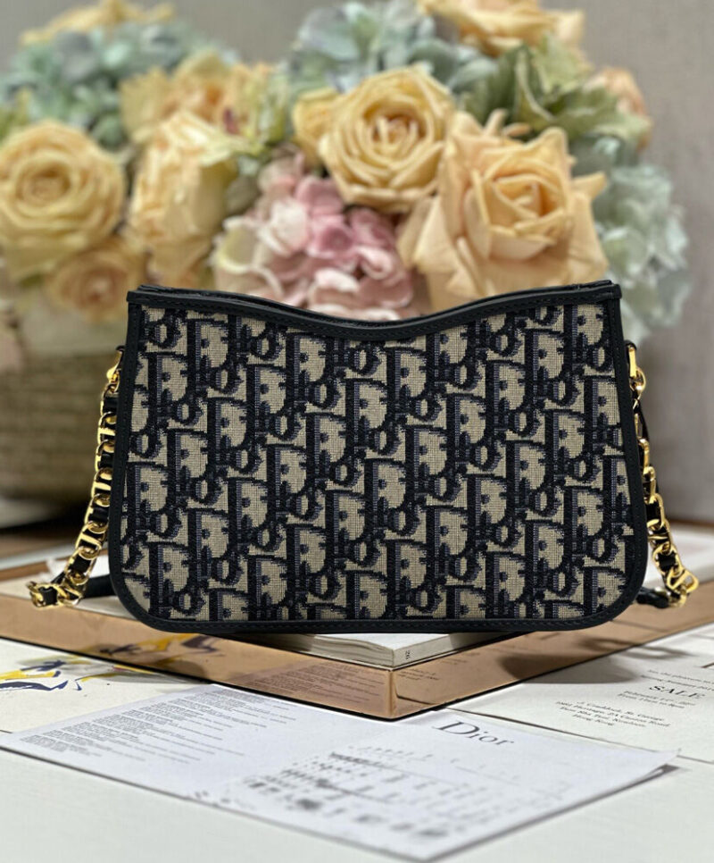 Christian Dior CD Signature Hobo Mini Bag Dark Blue